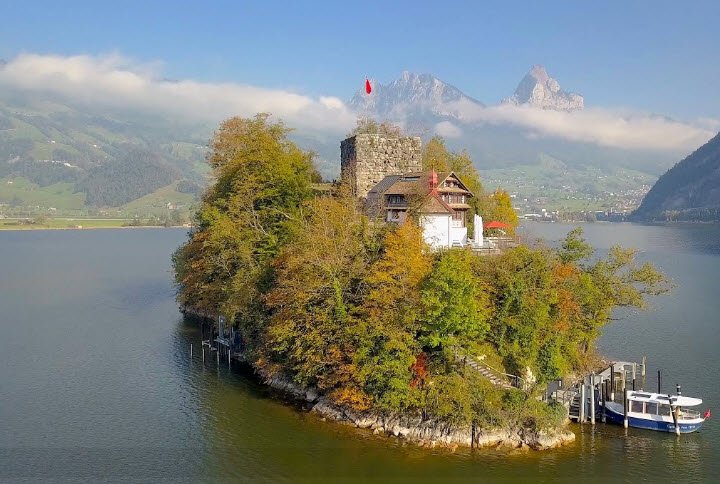 Burgruine Schwanau, Lauerz, Switzerland, Switzerland